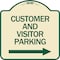 Signmission Customer and Visitor Parking W/ Right Arrow Heavy-Gauge Aluminum Sign, 18" x 18", TG-1818-24215 A-DES-TG-1818-24215 - alternate 1